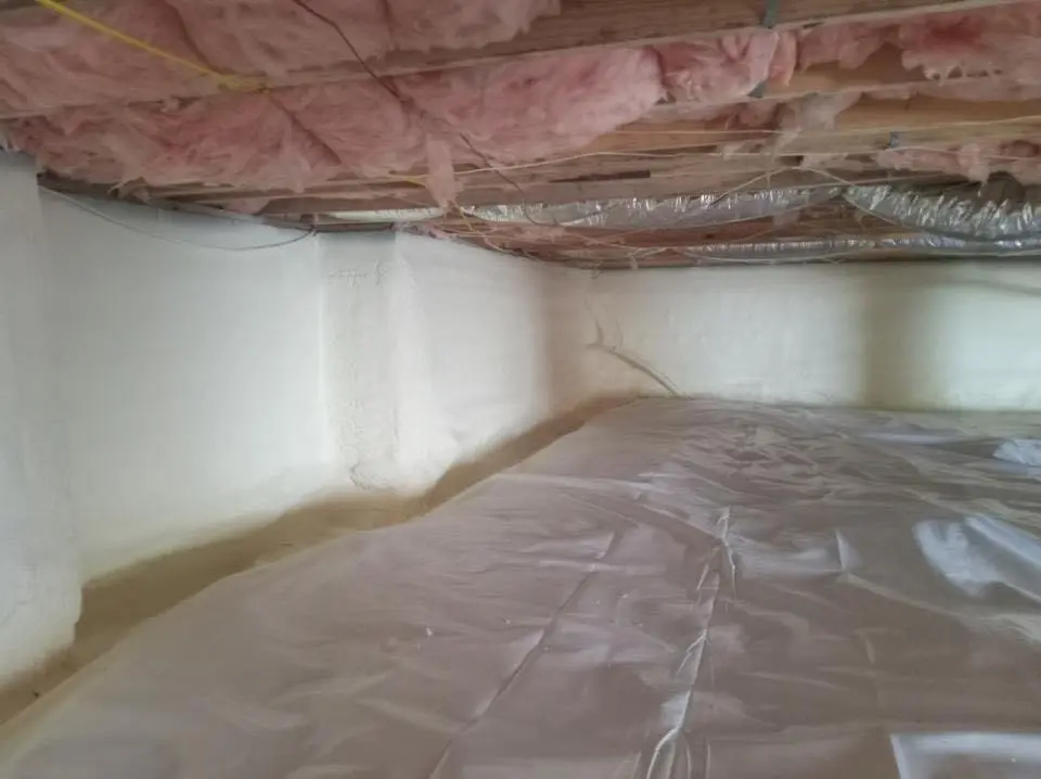 Crawl space encapsulation with closed-cell spray foam for Spray Foam Roofing in Athens